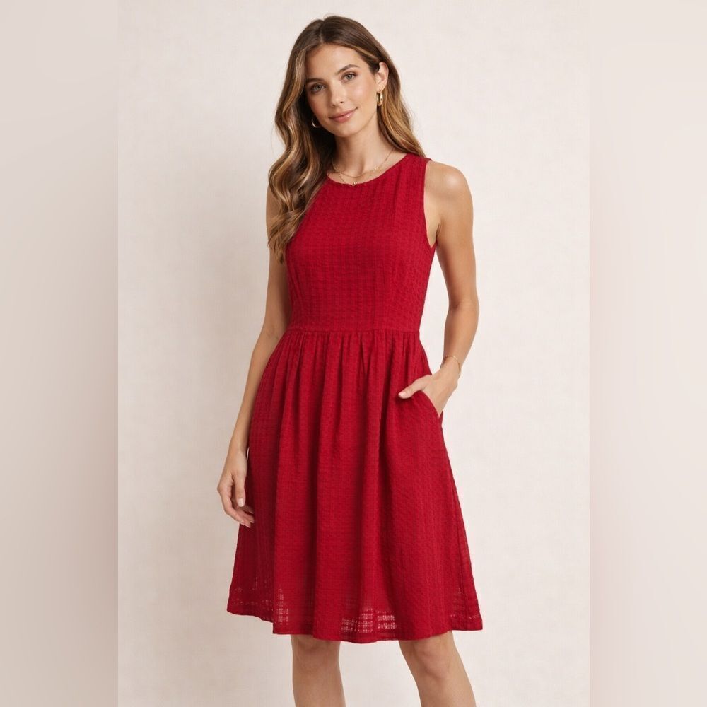 Anthropologie Deletta Textured Midi Dress NWOT